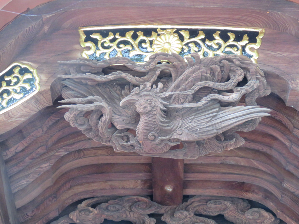 大國魂神社手水場の鳳凰