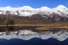 残雪の知床連山