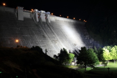 定山渓ダムのライトアップ