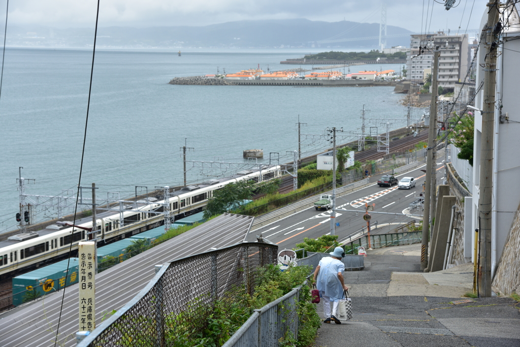 海沿いの町の風景