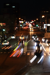 歩道橋の上から