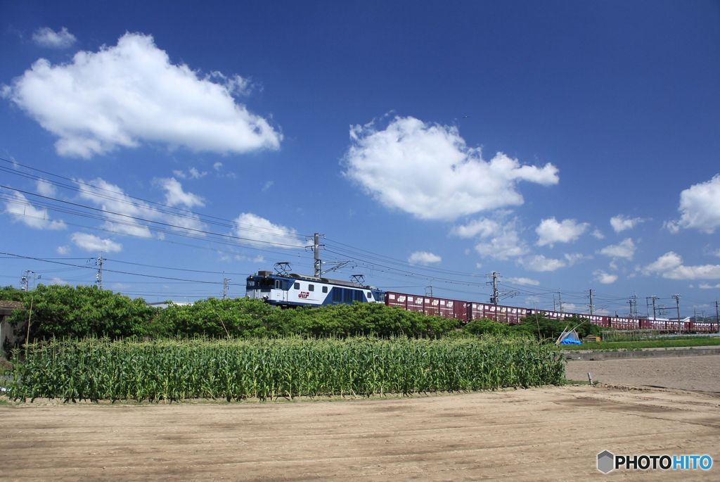 伯備線　上り　貨物列車