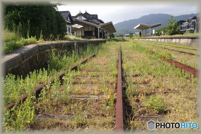 古い写真から　旧大社駅　線路