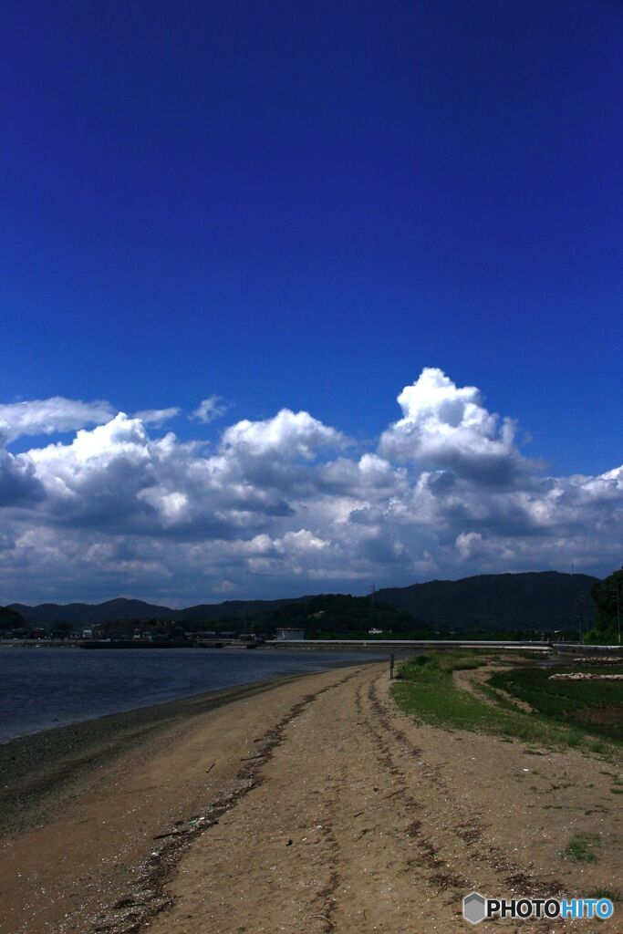 砂の海岸　夏雲