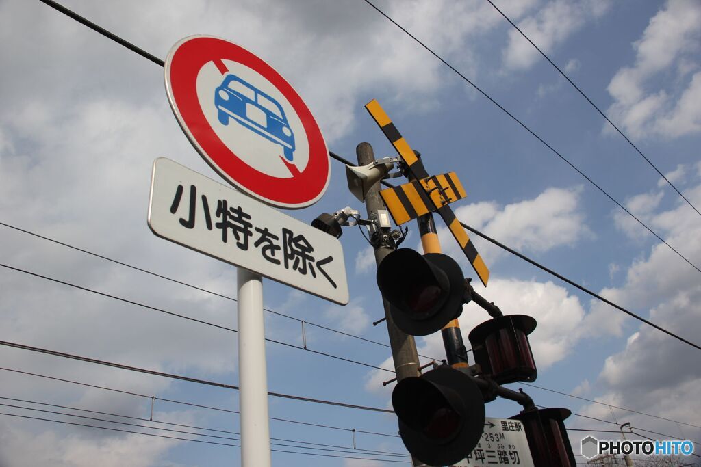 小さな踏切　進入禁止