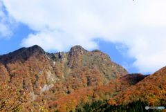 紅葉の向こうの　烏ヶ山