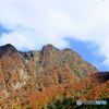 紅葉の向こうの　烏ヶ山
