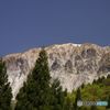 新緑と残雪の大山