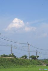 鉄路と積乱雲