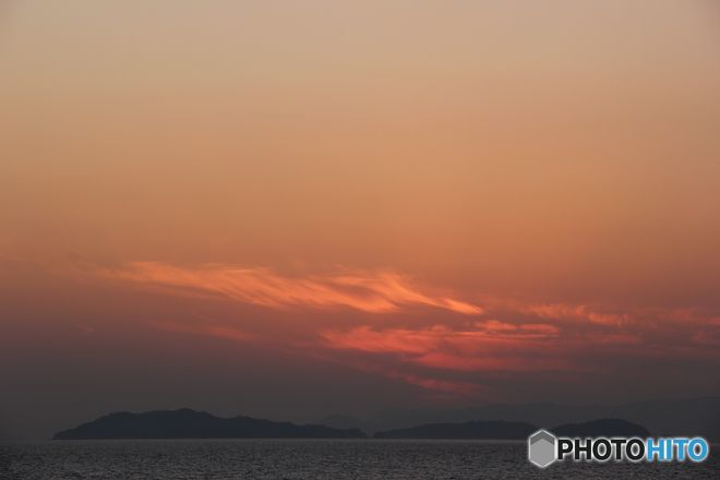 ある日の瀬戸の夕焼け