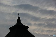 倉敷　　雲と屋根のシルエット