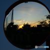 ミラーに映る夜明け