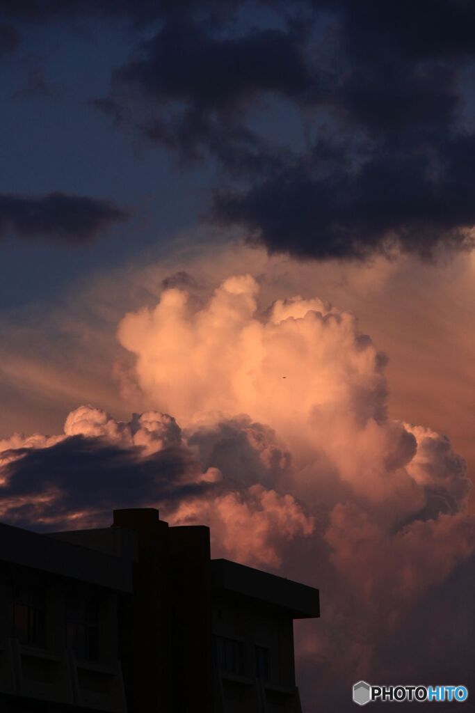 日没の頃に見えた雲