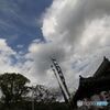 例大祭の日　時折の青空