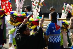 秋祭り　音頭をとる