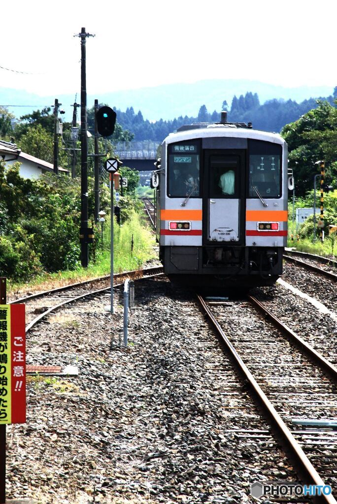 ４４２Ｄ　出発　芸備線　矢神駅