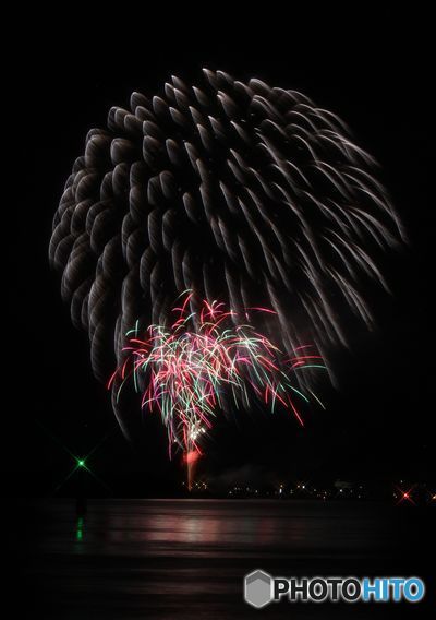 古い写真から　　思いでの花火