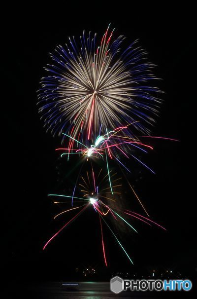 古い写真から　　　花火.