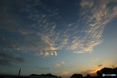 日没前の空