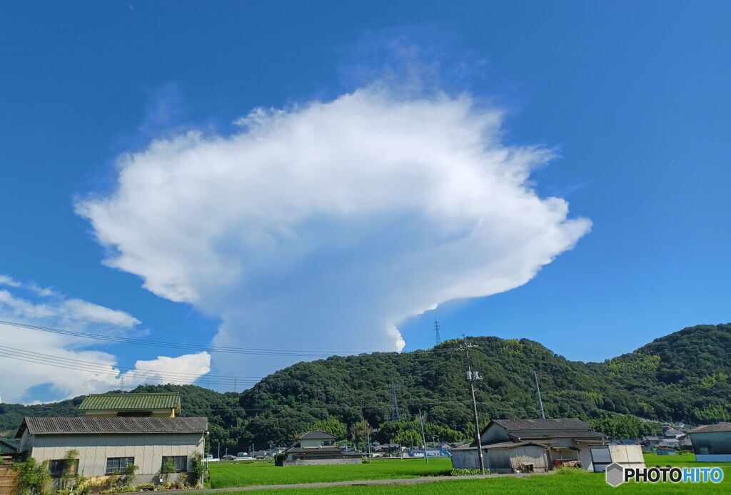 携帯の写真から　夏に見た雲