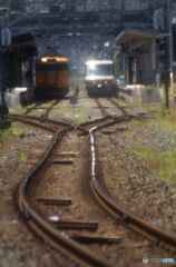 一本の線路　複線区間の終了