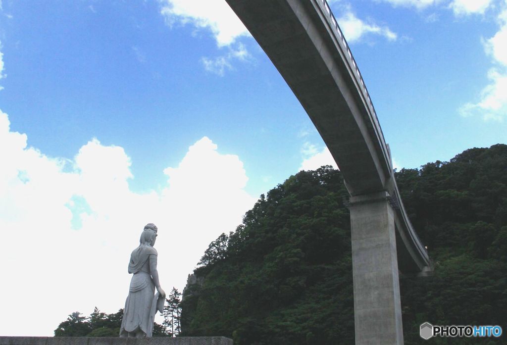 見上げる　餘部鉄橋