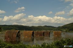 水没した建物