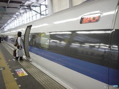 古い写真から　　500系に乗る乗客