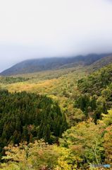 鍵掛峠からの色付き具合