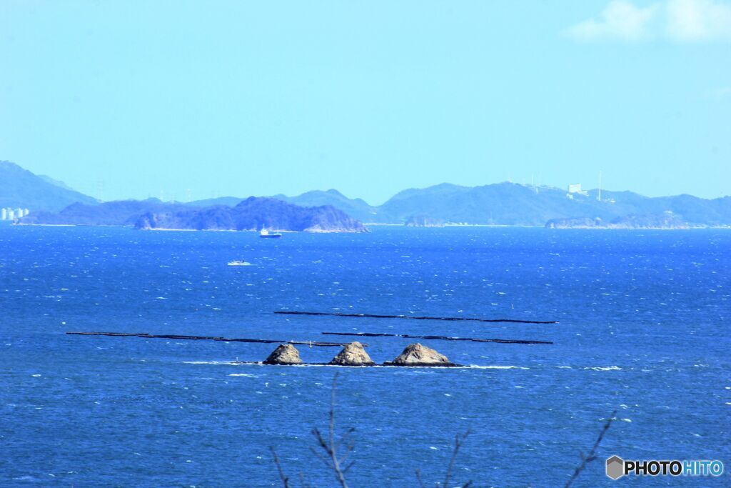 水島灘・鷲羽山方面を望む