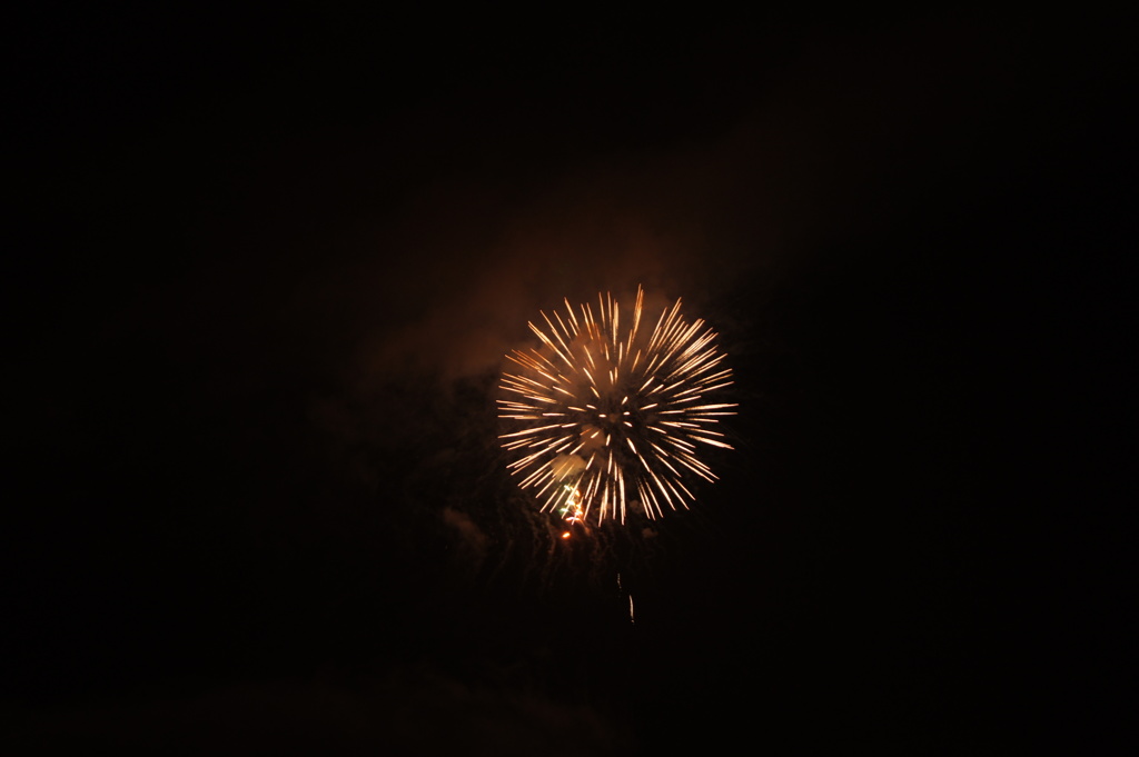 秋の夜空に咲く花火４
