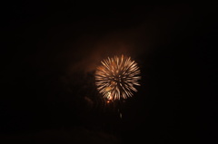 秋の夜空に咲く花火４