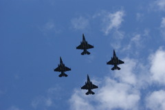 F15　ダイヤモンド編隊飛行