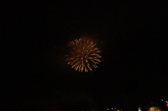 秋の夜空に咲く花火