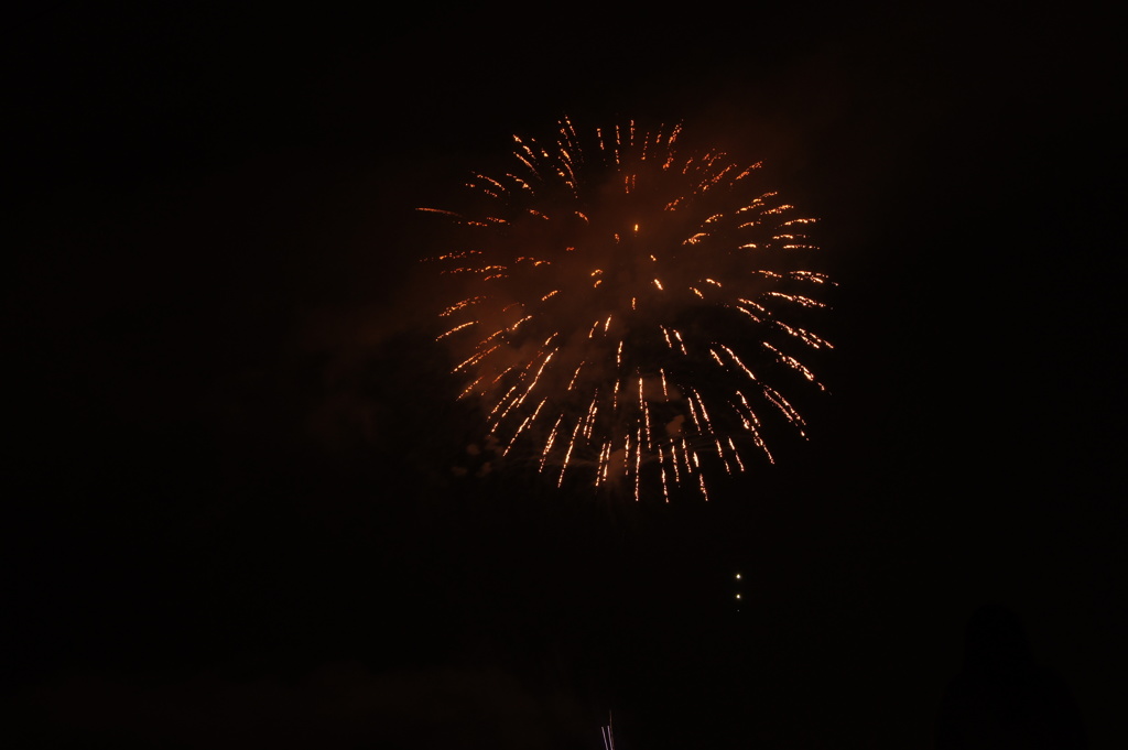 秋の夜空に咲く花火２