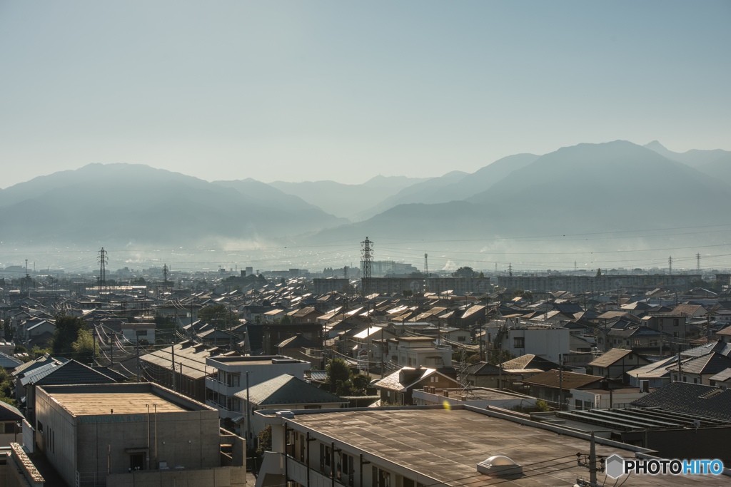 甲府市の朝