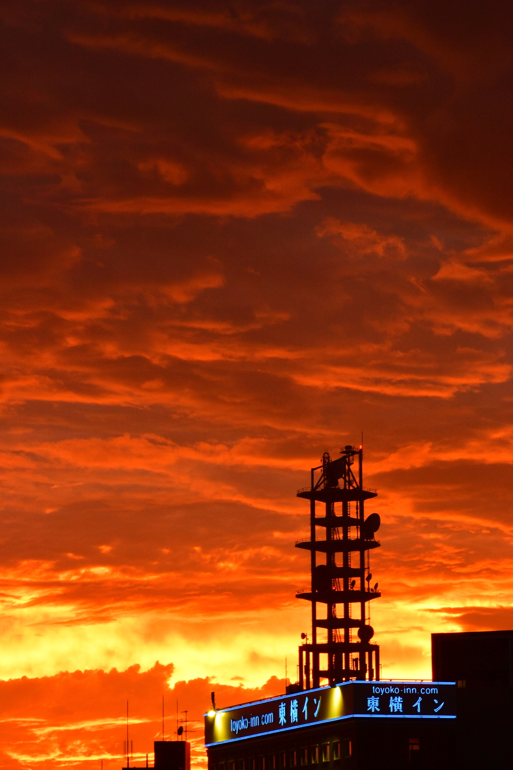 台風一過の夕焼け DSC_2790