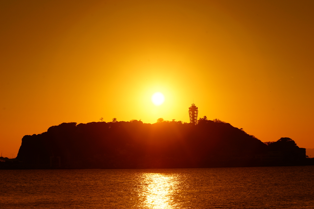 日の丸サンセット～師走の夕景～