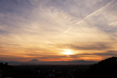 富士の夕景 ①