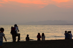 9月初めの夕景～富士のシルエット～　DSC_2817