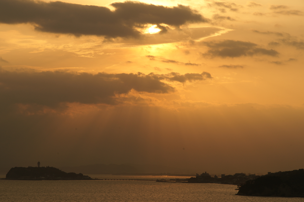 大崎公園からの夕景 2016 4/20 DSC05372