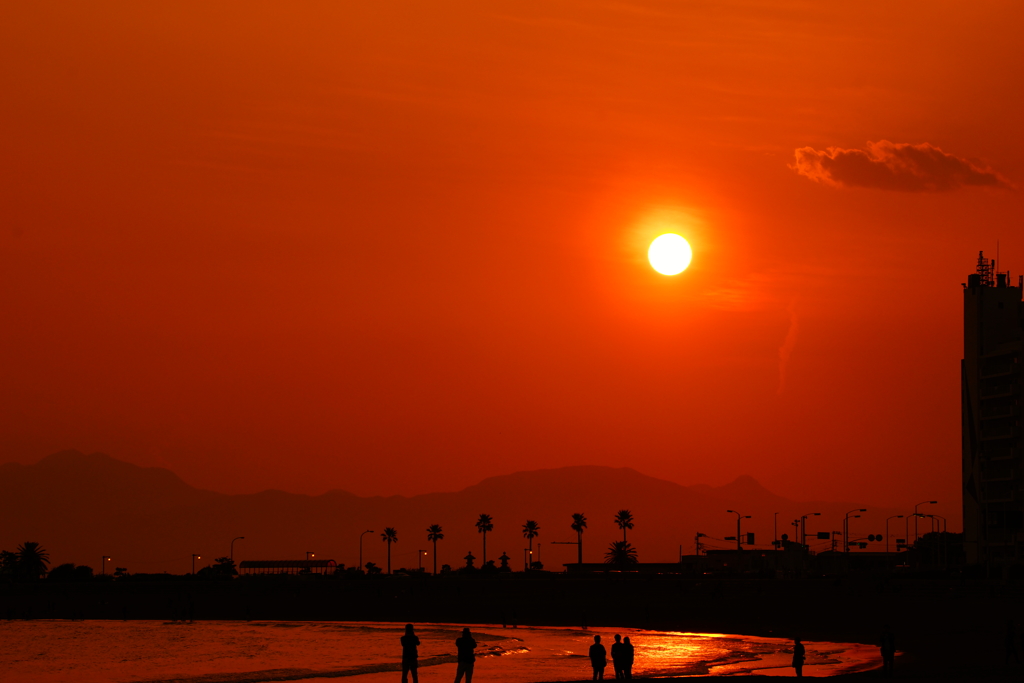 春霞の夕陽 ③