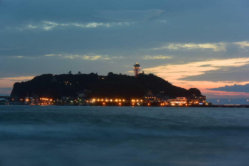 海の家閉店後の湘南 夕景・夜景 9/2 DSC_1849