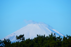 クリスマスイヴの朝～アクアブルーの空に富士山～