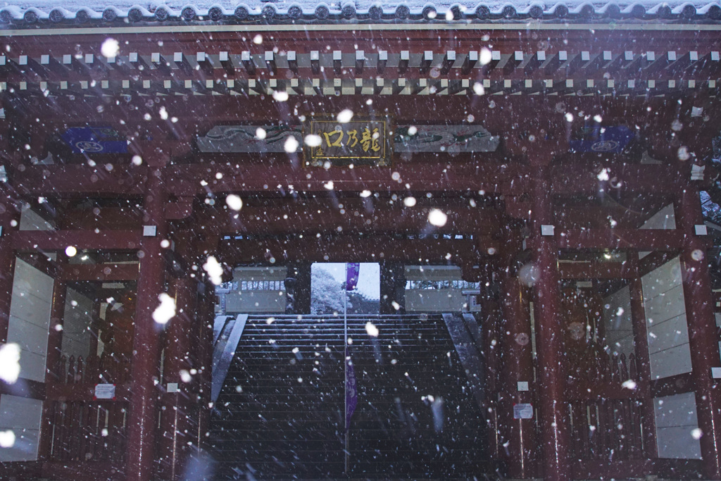 龍口寺の雪景色 ①