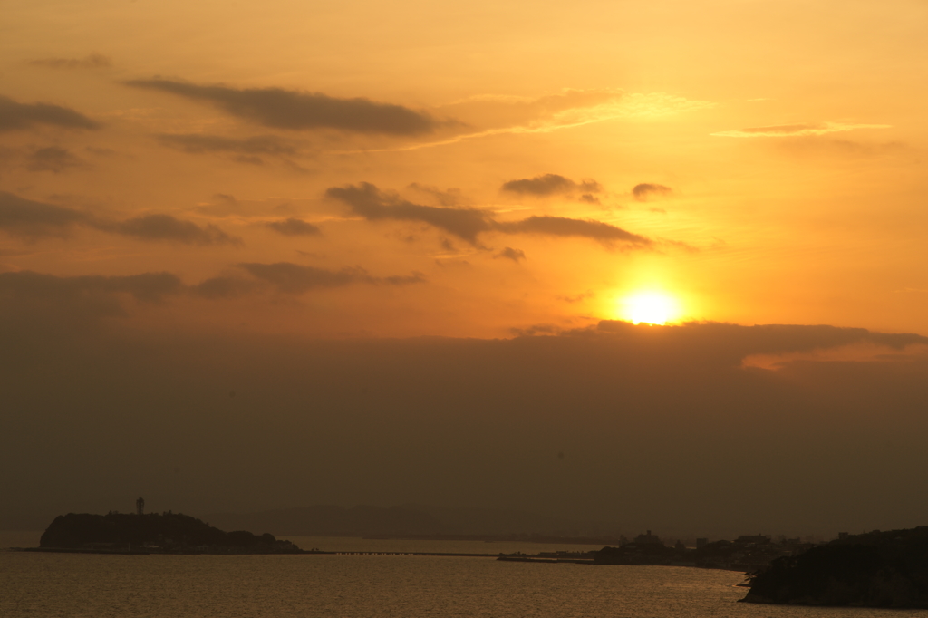 大崎公園からの夕景 2016 4/20 DSC05383