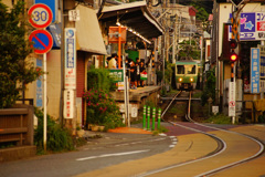 路面に向かって…