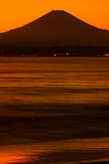 夕景～富士と海～①
