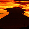 神々しい夕焼け空と富士 ⑦