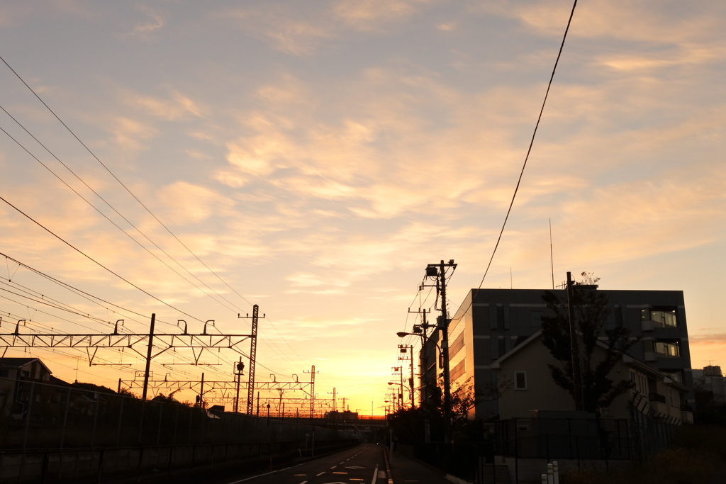 朝焼けの雲